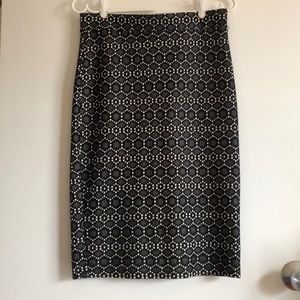 High-waist pencil skirt